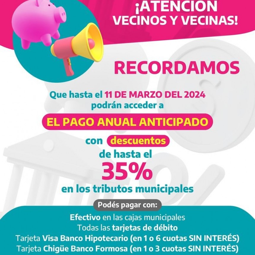 ATENCIÓN VECINOS Y VECINAS