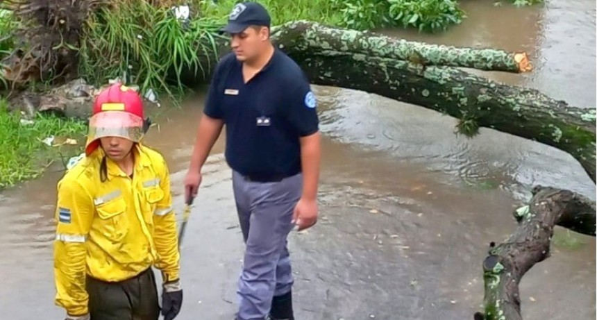 Rápido y coordinado trabajo de la Policía de Formosa ante el temporal que azotó a la Capital
