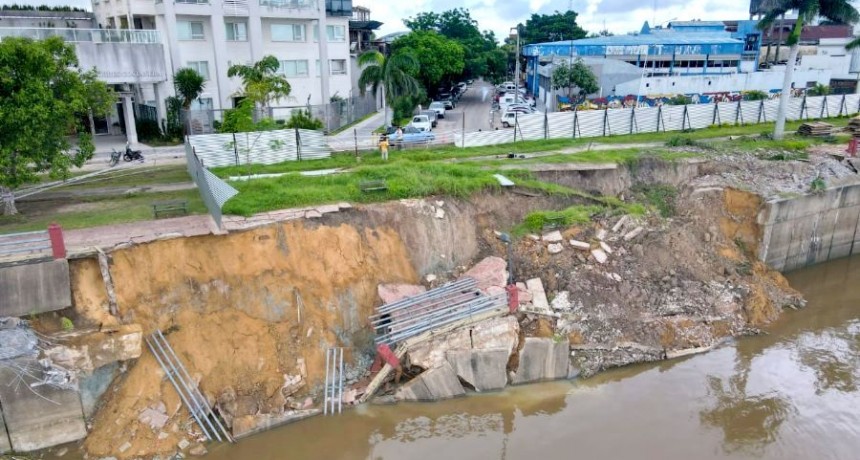 La DPV trabaja en el sector de la costanera que se desmoronó