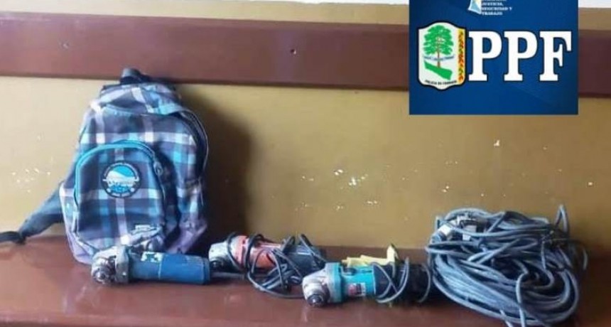 Recuperan herramientas sustraídas de una obra en construcción y retienen a un menor
