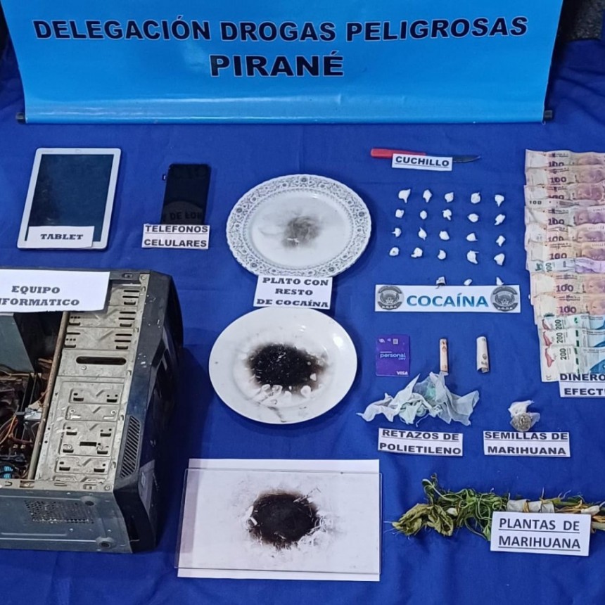 Anulan un centro de distribución de drogas en Pirané