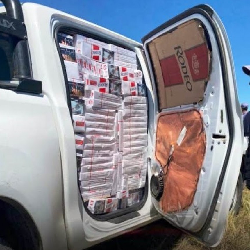 Secuestran camioneta con cigarrillos de contrabando con un avalúo cercano a los 87 millones de pesos