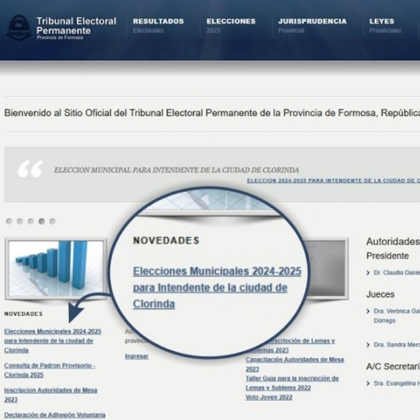 Clorinda: Ya está disponible en la web el padrón para las elecciones de abril