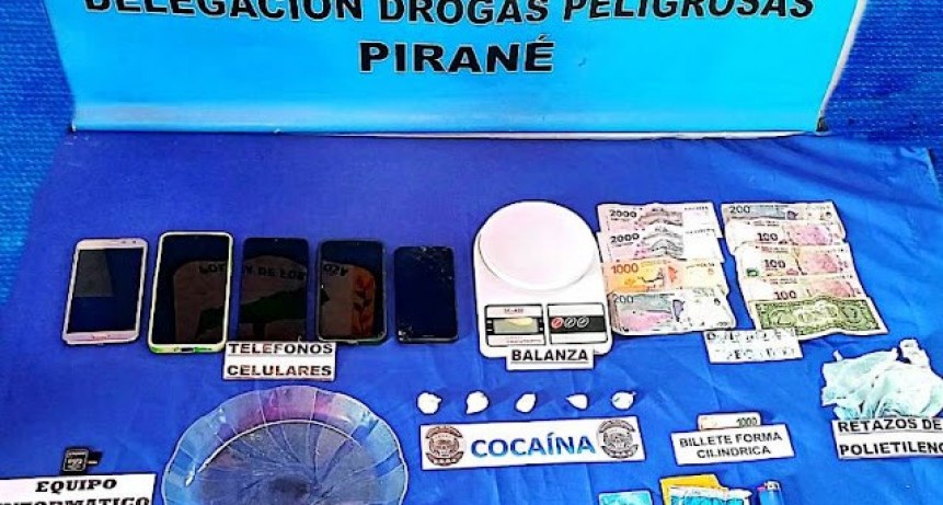La Policía desarticuló dos centros de venta de drogas en Pirané y Palo Santo