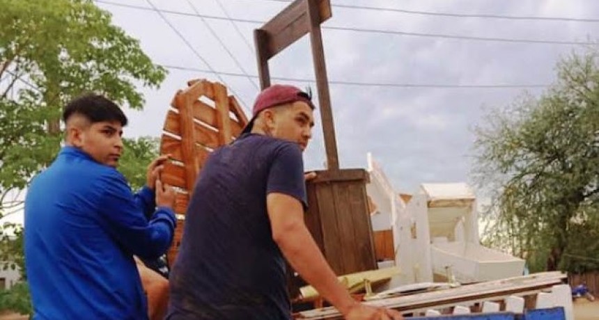 El Gobierno provincial brinda asistencia a familias afectadas por el temporal en Laguna Yema
