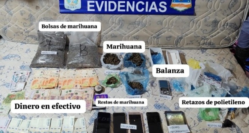 Desarticulan un centro de venta de drogas en el barrio Centenario de Laguna Blanca