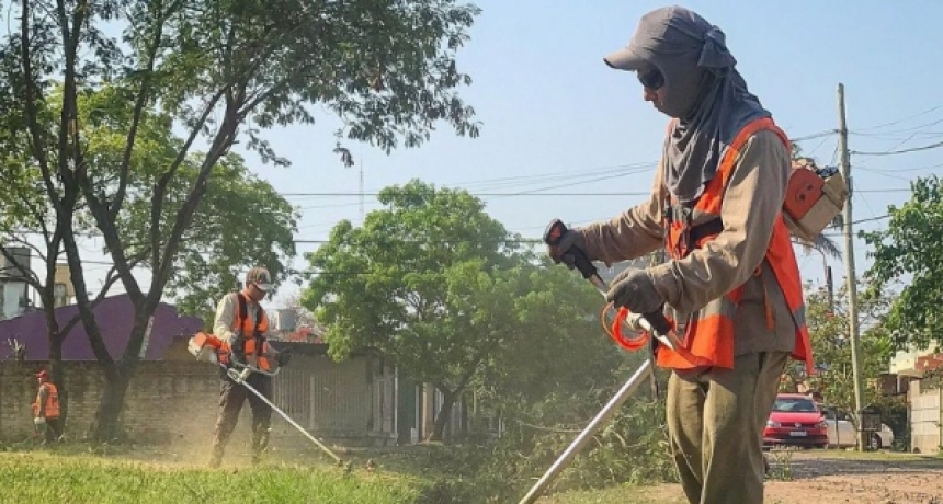 Activa intervención comunal para el embellecimiento de plazas, avenidas y paseos públicos