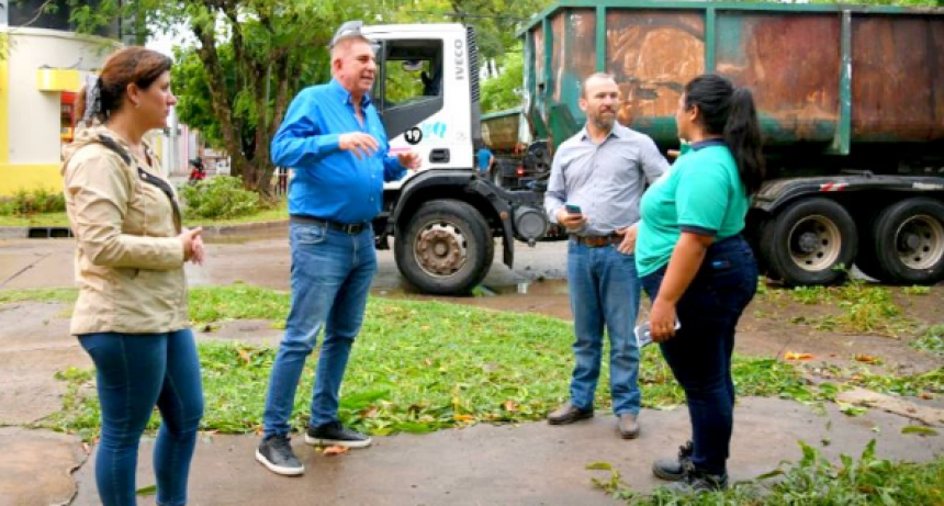 El intendente Jofré recorrió la ciudad tras el fuerte temporal que azotó sectores de la ciudad