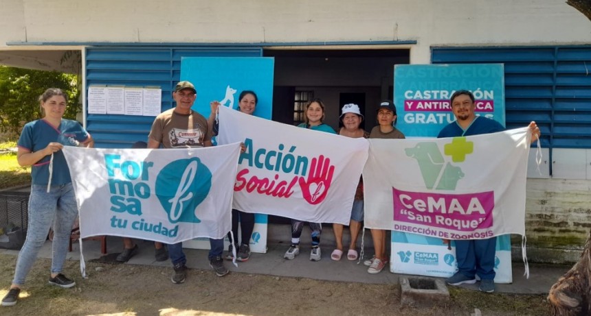 La comuna realizó un operativo de castración, vacunación y desparasitación de animales en el barrio Laura Vicuña