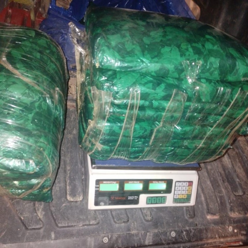 Secuestraron 20 kilos de hojas de coca en la Ruta Nacional 81