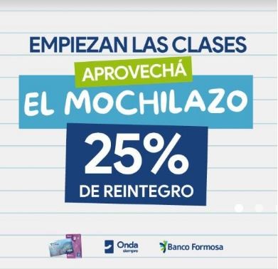Banco Formosa ofrece dos promociones con tarjetas para las compras escolares