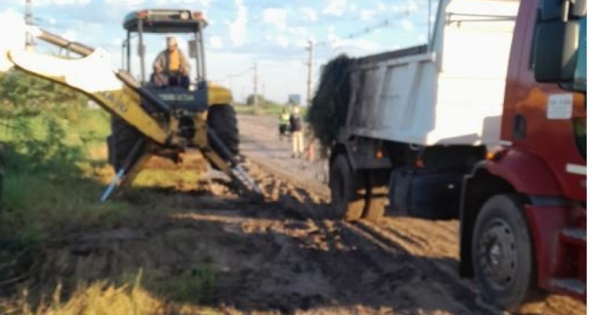 El Municipio ejecuta perfilado y cuneteo en barrios Salvador Gurrieri y 28 de Junio