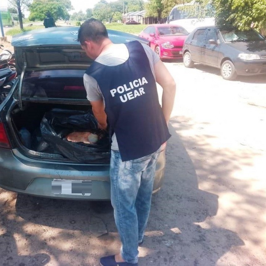 UEAR secuestró 163 kilos de carne vacuna transportados sin respetar la cadena de frío