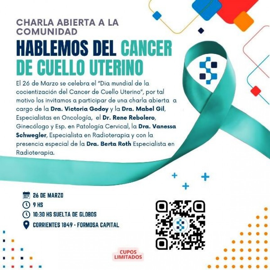 Invitan a participar de charla abierta sobre cáncer de cuello uterino