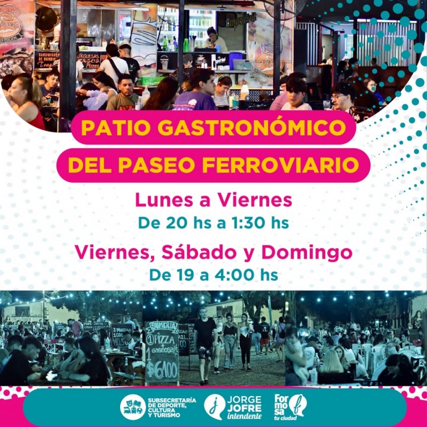 ¡Visitá el patio gastronómico del Paseo Ferroviario