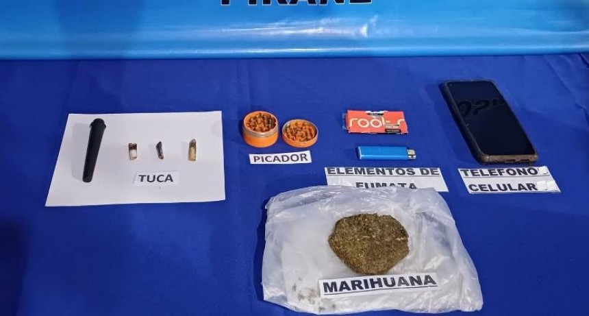 La Policía detuvo a un hombre con marihuana apta para 150 dosis umbrales