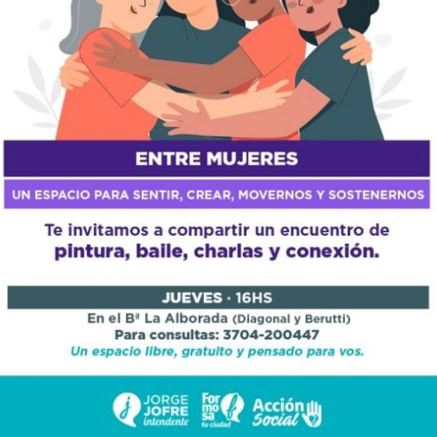 La Municipalidad retoma los encuentros &ldquo;Entre Mujeres&rdquo; en La Alborada