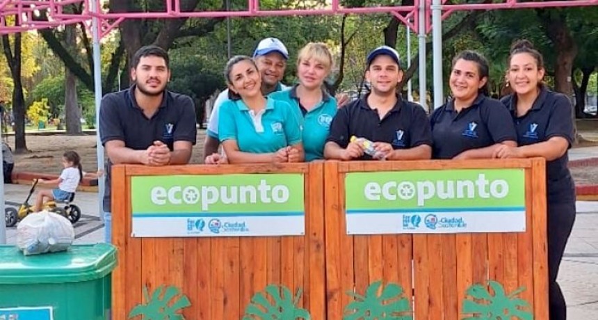 El ‘Eco Punto’ de la Plaza San Martín recolectó mas de una tonelada de material separados por vecinos de la ciudad