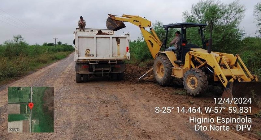 Rápido accionar de la DPV ante socavamientos y erosiones en caminos y rutas de la zona norte de la provincia