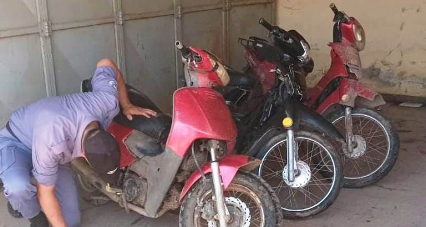 La Policía secuestró tres motos y detuvo a un hombre implicado en el ilícito