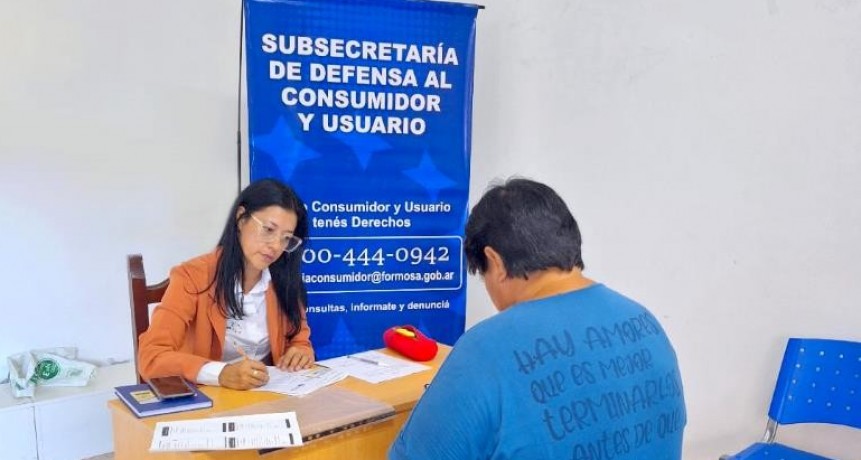 Defensa al Consumidor prestó servicios en Pirané y Palo Santo de manera simultánea