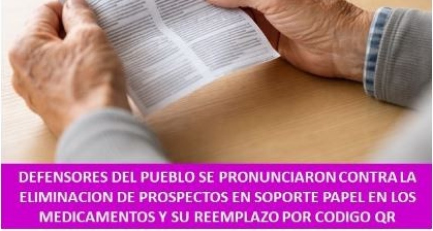 Defensores rechazan eliminaci&oacute;n de prospectos en soporte papel y su reemplazo por c&oacute;digo QR