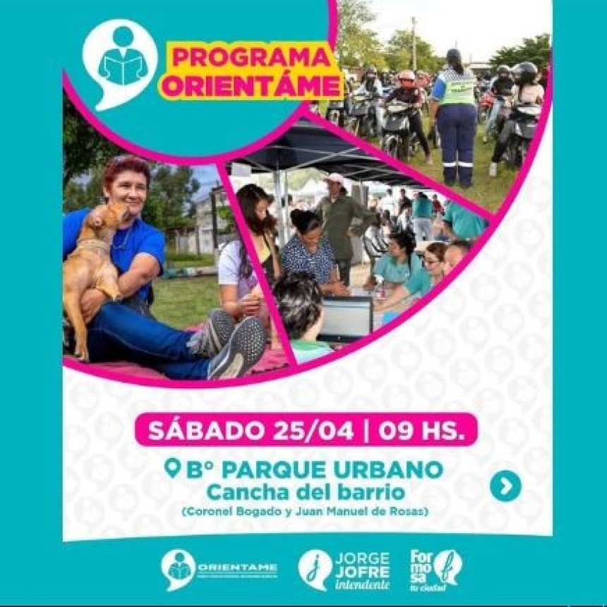 PROGRAMA ORIENTAME ESTAR&Aacute; ESTE S&Aacute;BADO EN EL BARRIO PARQUE URBANO CON M&Uacute;LTIPLES SERVICIOS