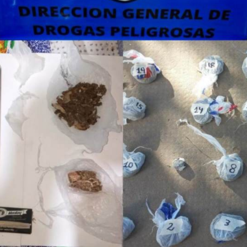 La Policía detuvo a un “dealer” con 19 envoltorios de marihuana