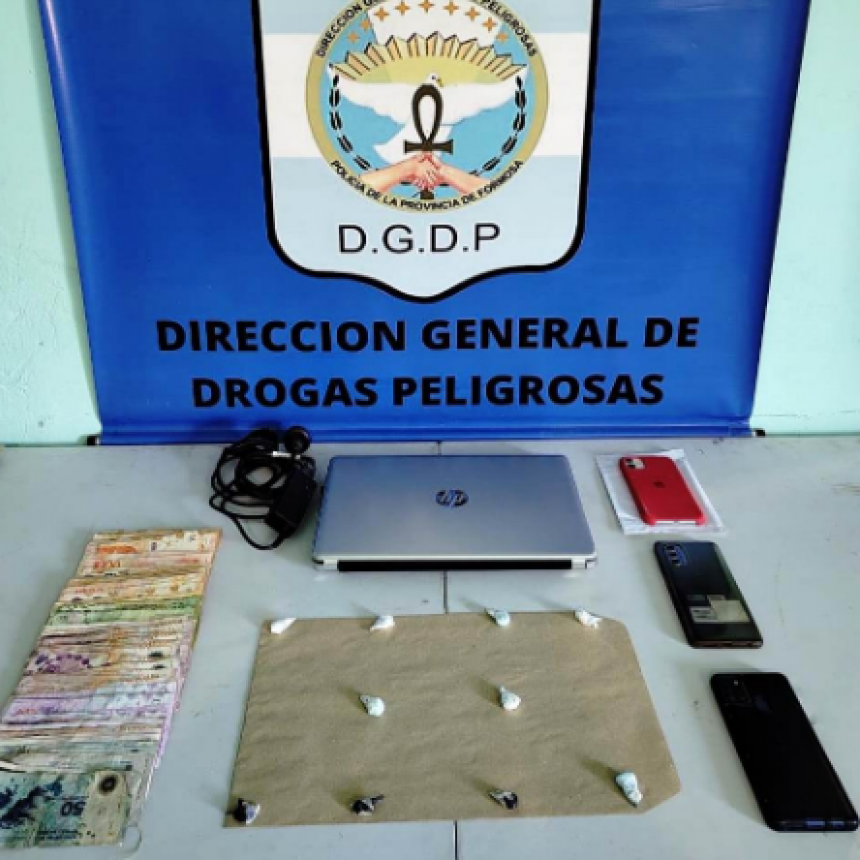 Un sujeto fue detenido con 10 envoltorios de cocaína listos para su comercialización