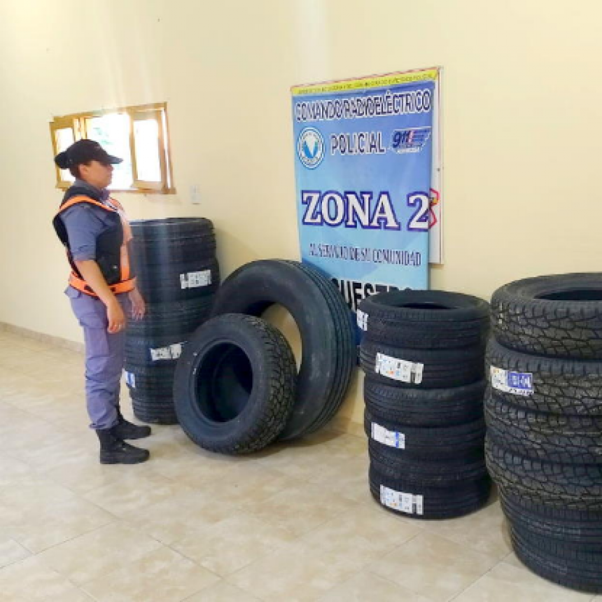 La Policía secuestró 20 cubiertas de origen extranjero y sin aval aduanero