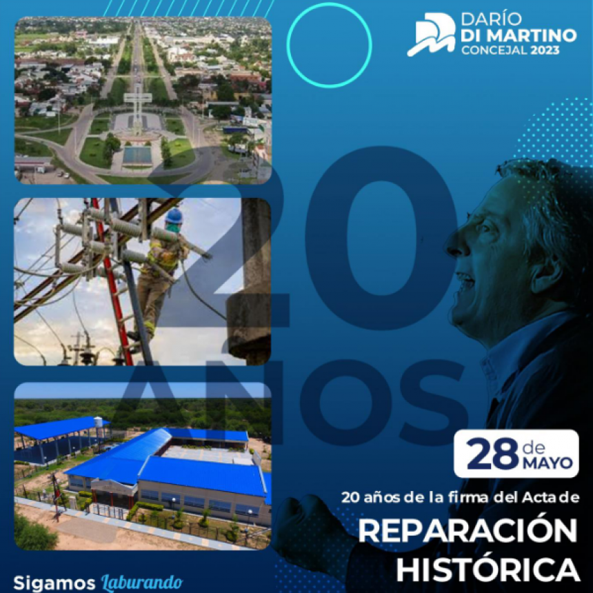 𝟐𝟎 𝐀𝐍̃𝐎𝐒 𝐃𝐄 𝐋𝐀 𝐅𝐈𝐑𝐌𝐀 𝐃𝐄𝐋 𝐀𝐂𝐓𝐀 𝐃𝐄 𝐑𝐄𝐏𝐀𝐑𝐀𝐂𝐈𝐎́𝐍 𝐇𝐈𝐒𝐓𝐎́𝐑𝐈𝐂𝐀