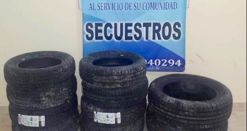 La Policía secuestró cubiertas de origen extranjero y sin aval aduanero