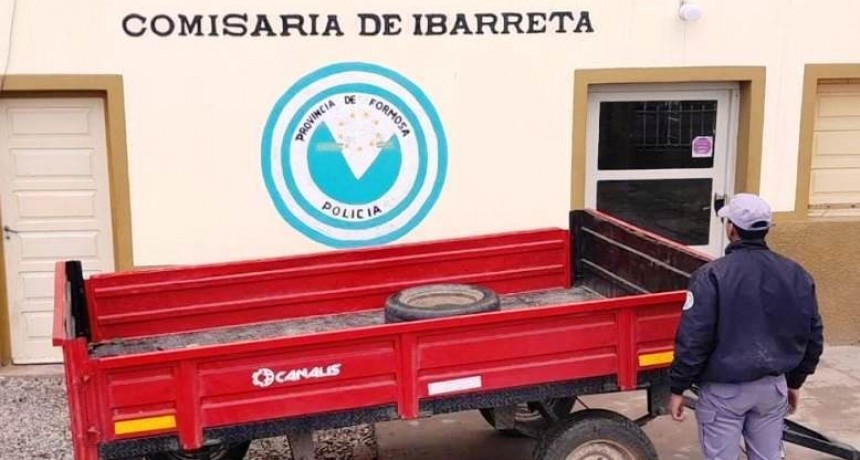 Recuperan en Ibarreta un acoplado sustraído en Las Lomitas