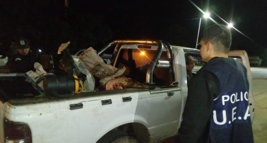 La Policía secuestró carne transportada sin respetar las condiciones de salubridad
