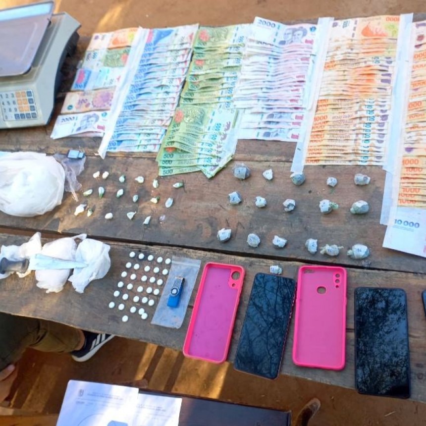 La Policía desarticuló un centro de distribución de drogas en El Potrillo