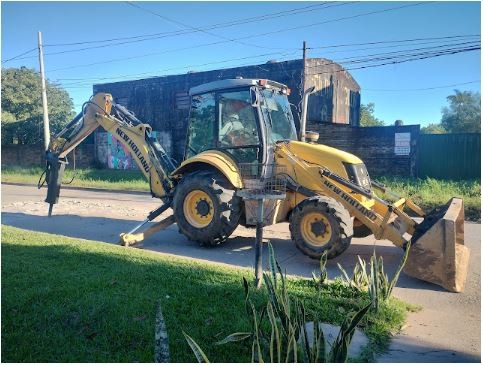 La Municipalidad realiza obras para reparar el pavimento sobre la calle Fotheringham