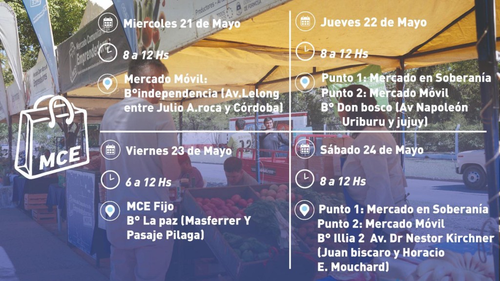 Arrancamos la semana con el calendario semanal del Mercado Comunitario de Emprendedores movíl