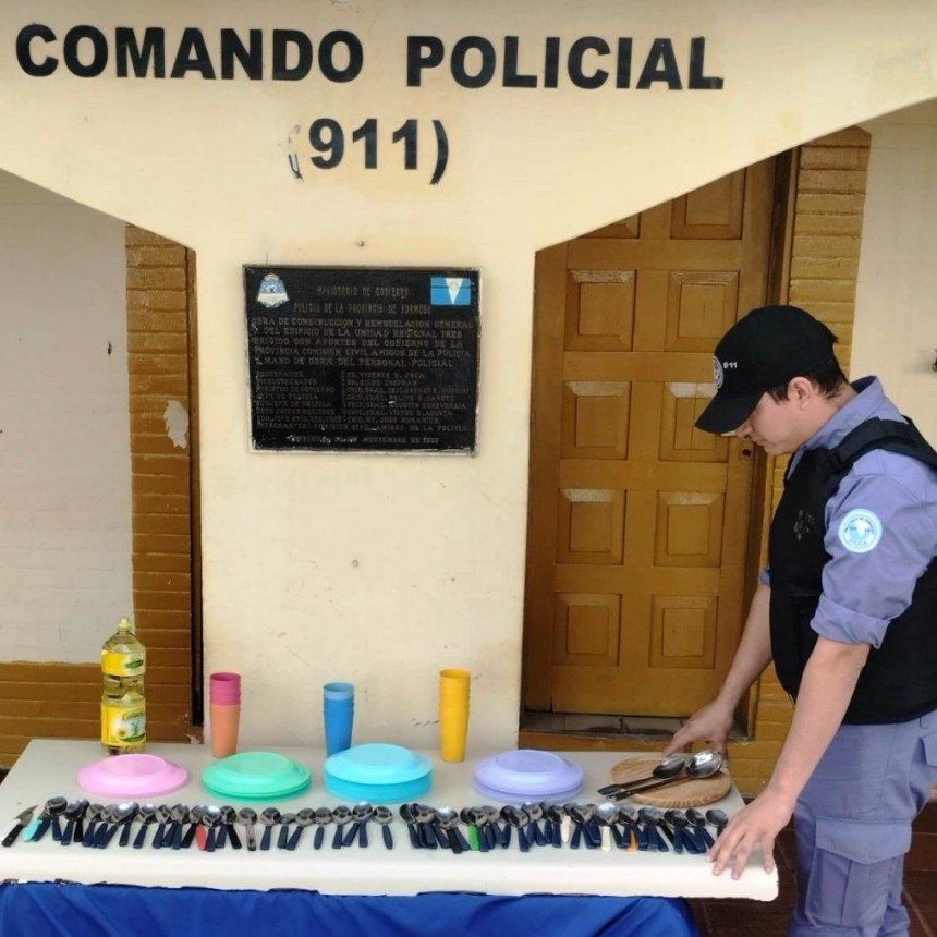 La Policía detuvo a dos sujetos y recuperó objetos de una escuela de Clorinda