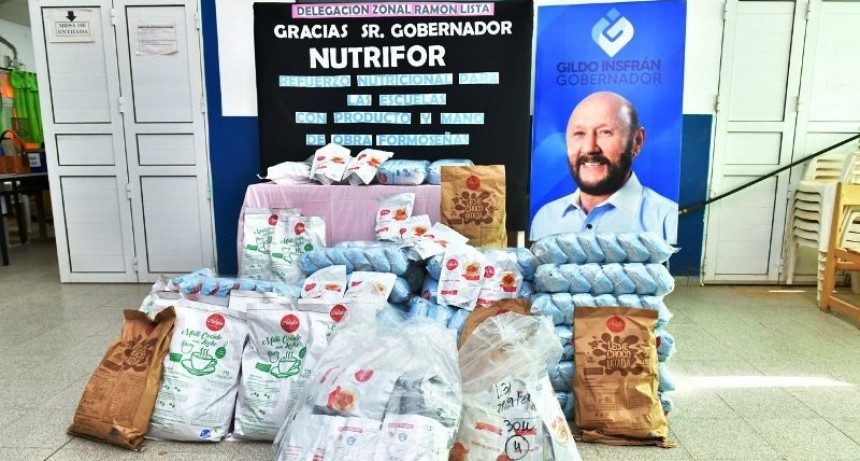 El Gobierno provincial llegó con refuerzos nutricionales para escuelas del Departamento Ramón Lista