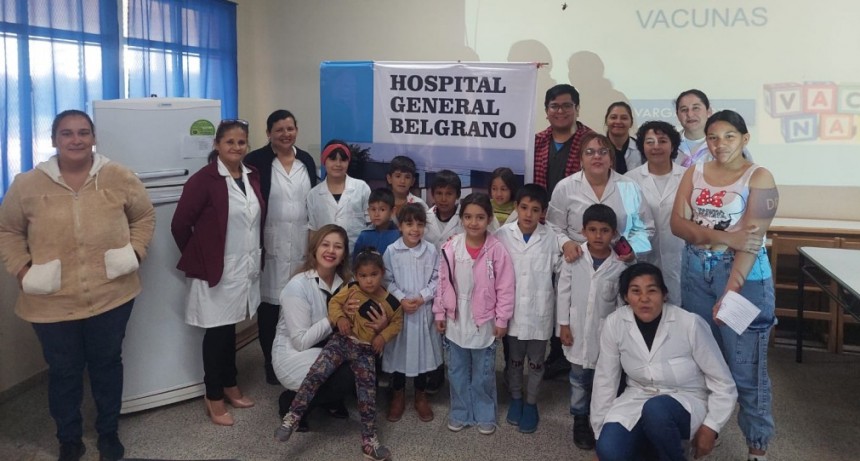 El Hospital de General Belgrano brindó una charla a escolares para explicar la importancia que tienen las vacunas para la salud