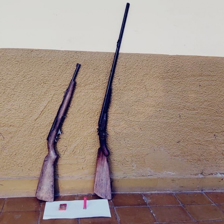 La Policía secuestró dos armas de fuego y detuvo a un hombre en Potrero Ñandú