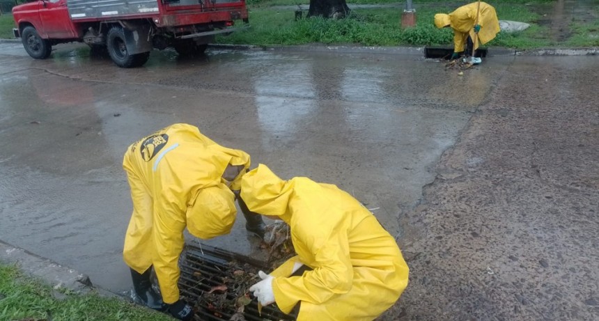 El municipio profundizó la inspección e higiene del drenaje urbano ante las recientes lluvias