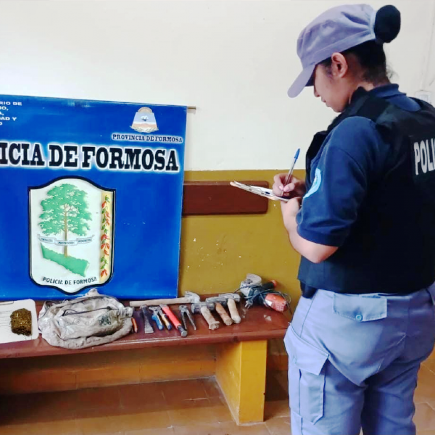 La Policía detuvo a un sujeto, recuperó objetos y secuestró droga