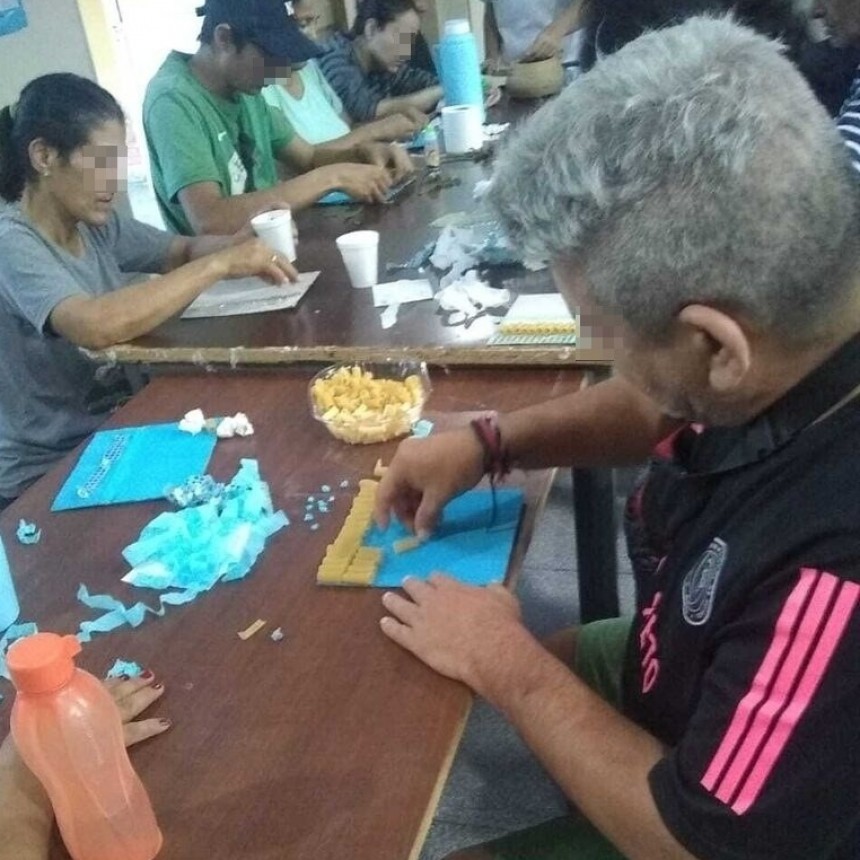 Pacientes de salud mental realizaron actividades recordatorias al Día de la Bandera