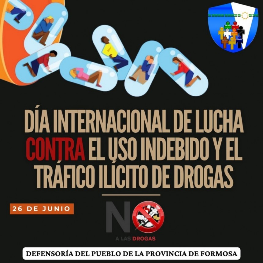 La Defensoría del Pueblo recordó el día internacional de lucha contra el uso indebido y el tráfico ilícito de drogas