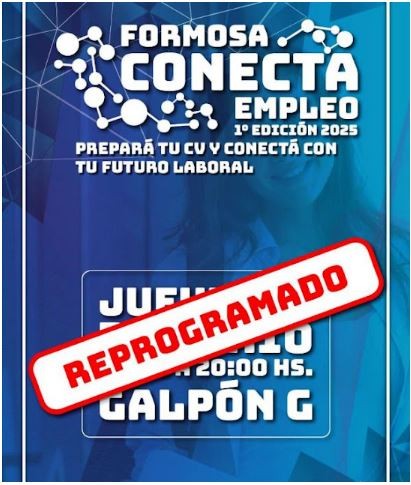 El evento “Formosa Conecta Empleo 2025” será reprogramado
