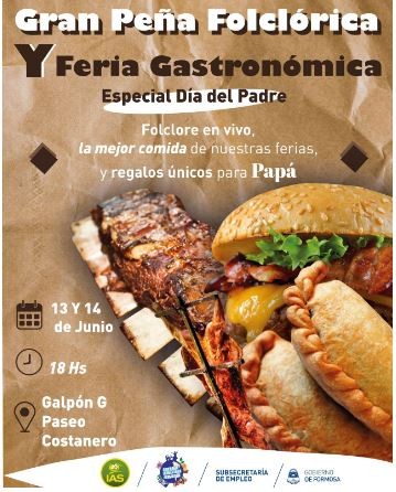 Gran Peña Folclórica y Feria Gastronómica: una propuesta integral para celebrar el Día del Padre