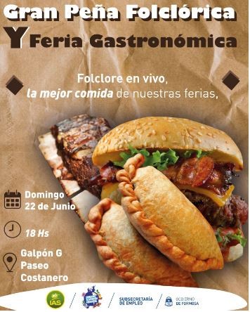 Gran Peña Folclórica y Feria Gastronómica: una propuesta integral de música, sabores y cultura local