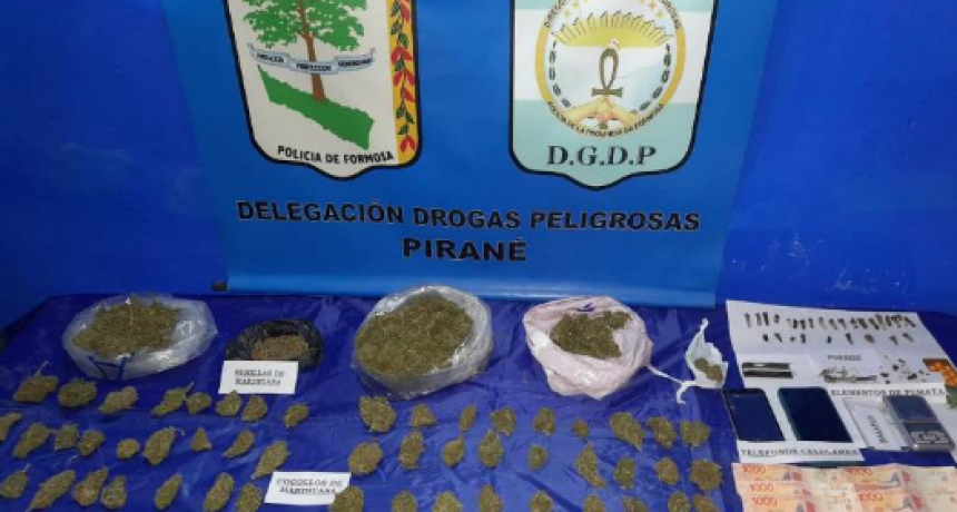 La Policía detuvo a un hombre que comercializaba drogas en Pirané