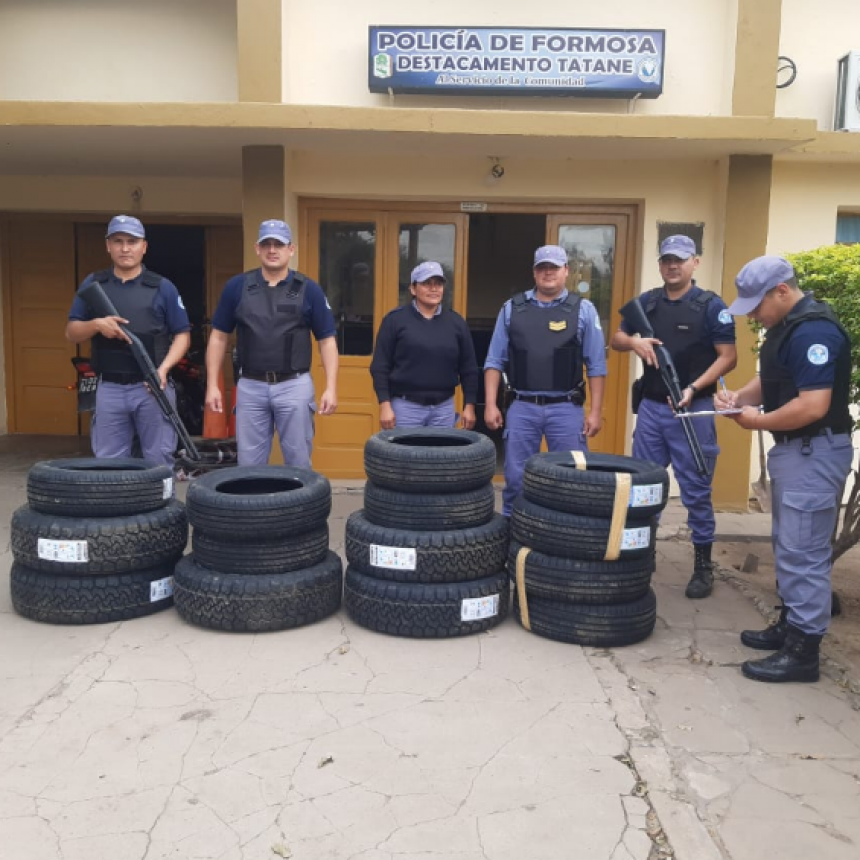 La Policía secuestró 16 cubiertas sin aval aduanero, valuadas en más de 800.000 pesos